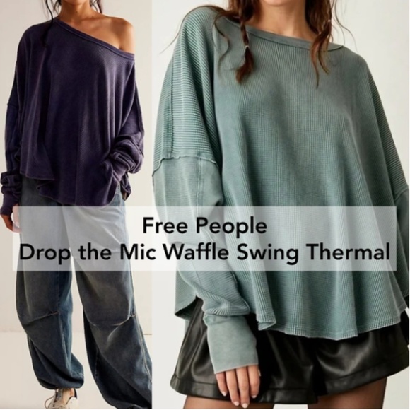 NWOT - Free People Microphone Drop Swing Thermal M - Picture 13 of 13